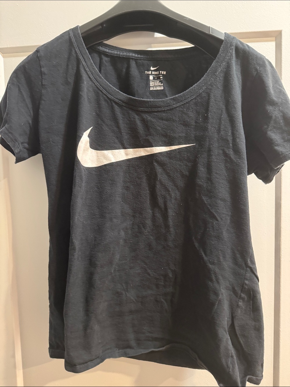 Nike Black Short Sleeve Tee with White Swoosh